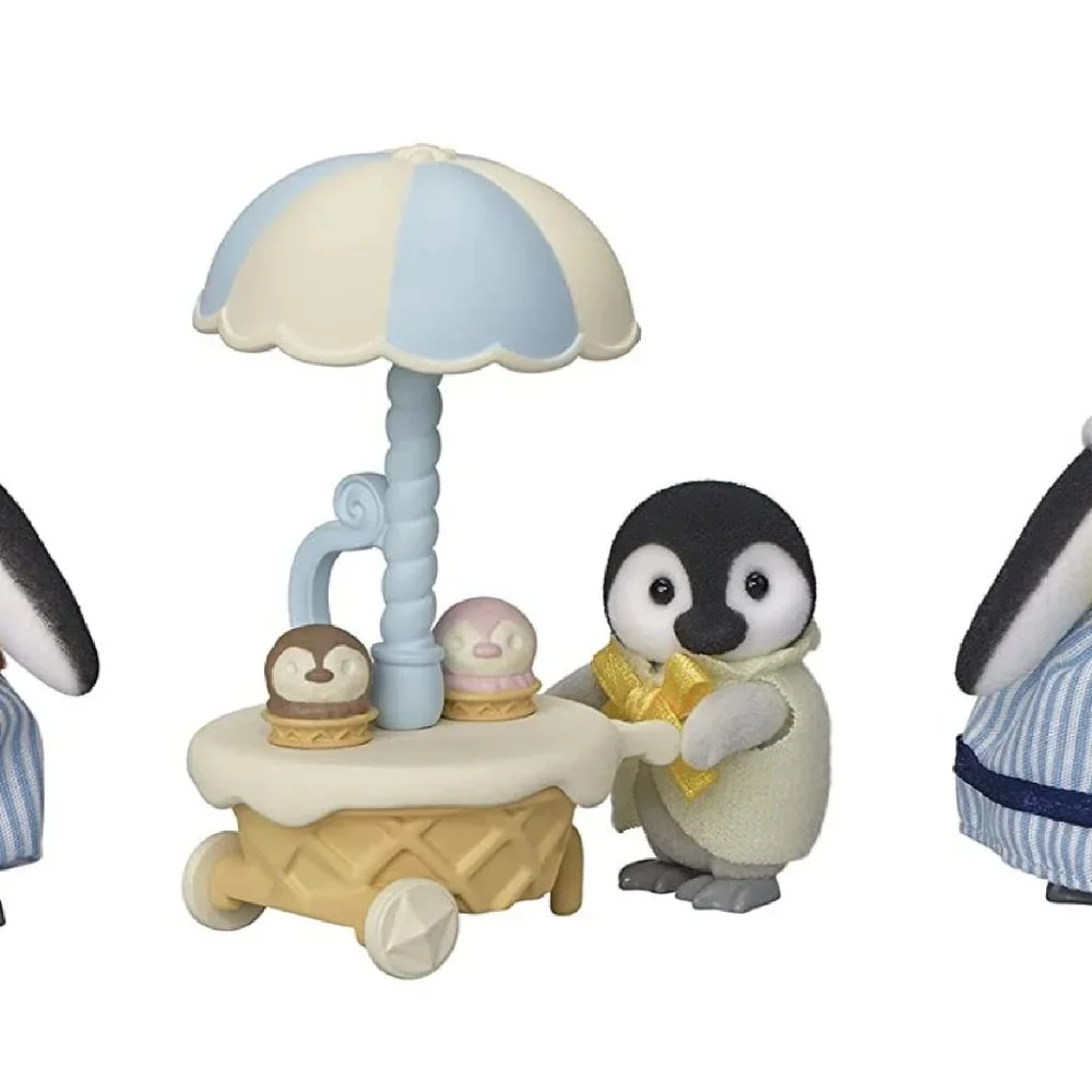 Calico Critters PENGUIN Family Ice Cream Cart Sylvanian Families From Japan FS45 - Picture 2 of 10